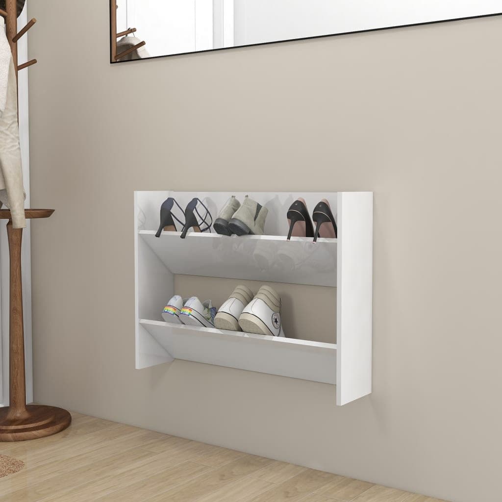 SAPATEIRA EM MDF VERTICAL DE PAREDE BRANCO PORTA DE ENTRADA 8 PAR 80CM MULTIFUNCIONAL