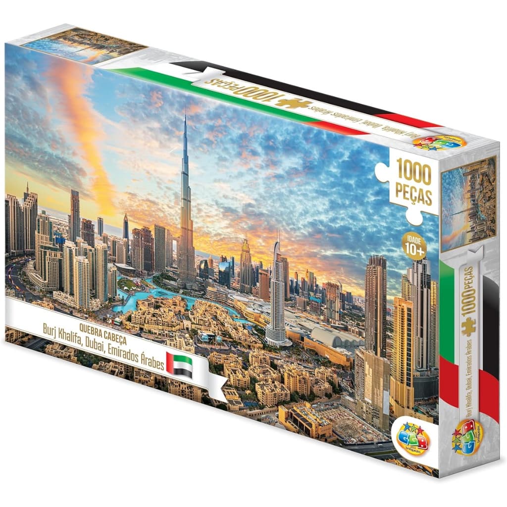 Quebra Cabeça 1000 peças Burj Khalifa Dubai Emirados Árabes