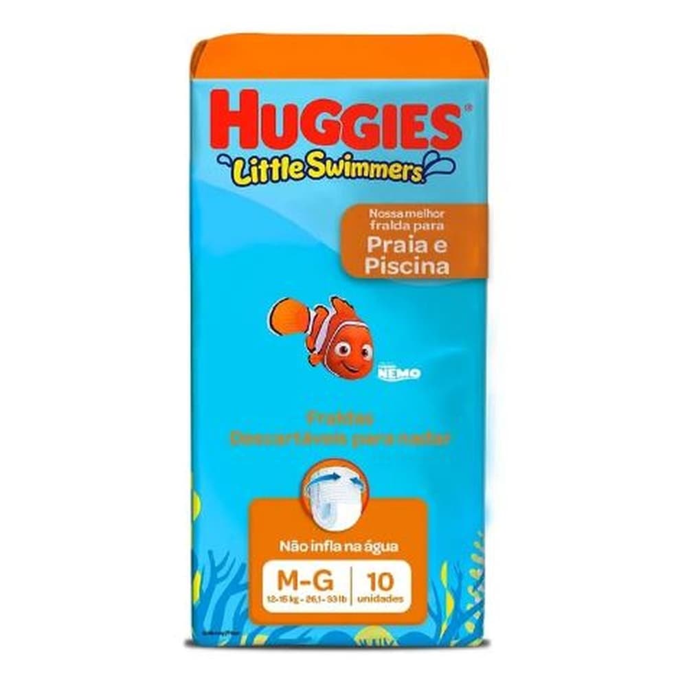 Fralda para Piscina Huggies M-G Little Swimmers 10 Unidades