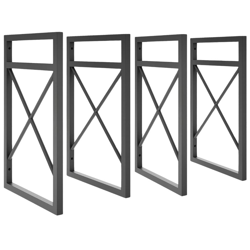 4 Suporte Nicho Prateleira Decorativa Estilo Industrial Parede 37x20cm