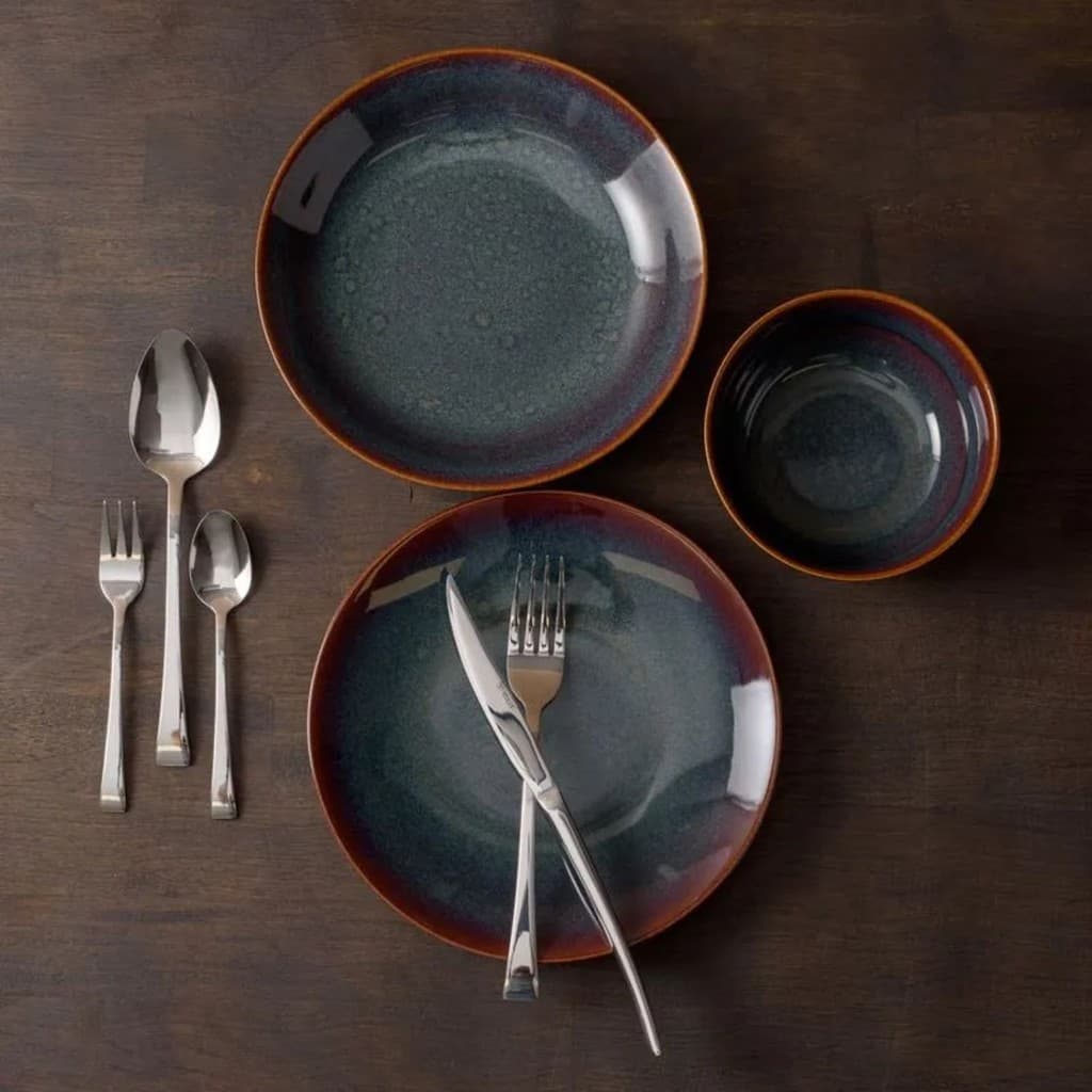 Cj 6 Bowls de Porcelana Reactive Glaze Cinza 13x6cm - Wolff