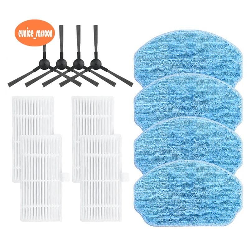 Para Vcr04W Escova Lateral Filtro Hepa Panos Mop Pano Robô Aspirador De Pó Peças Reposição