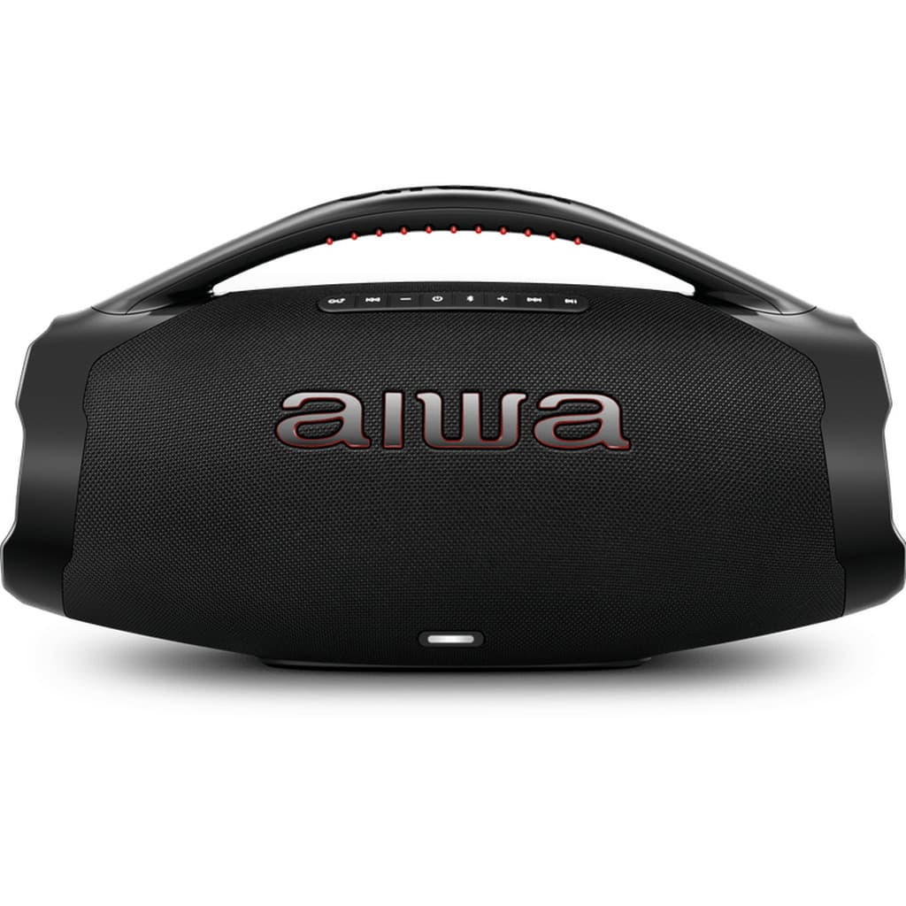 Caixa de Som Boombox Plus AIWA BBS-01-B 200W BT 30H IP66 USB Preto Bivolt