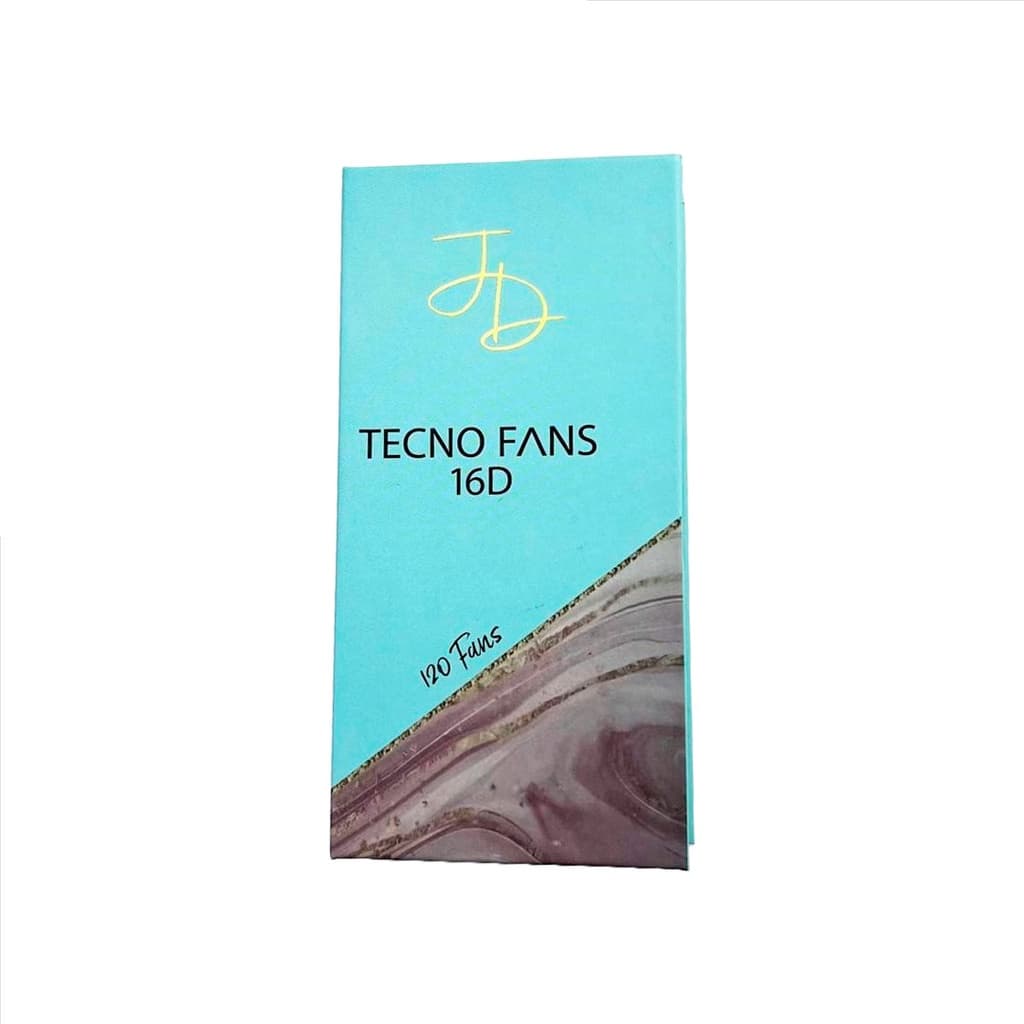 Tecno Fans 16D JD Lashes para Extensão de Cílios 120 Fans Volume Russo | D 0.05 Tamanho Único