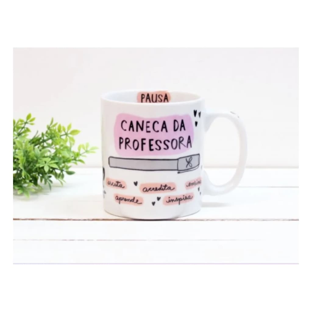 CANECA DE PORCELANA 300ML TEMA PROFESSOR