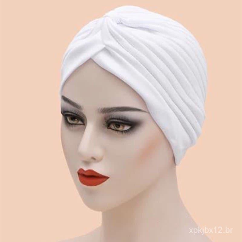 ✨Estilo indiano turbante cobertura de cabelo feminino/elástico cosed Headband Popular F2UW