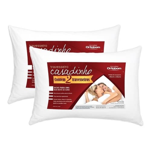 Kit 2 Travesseiros Casadinho Ortobom