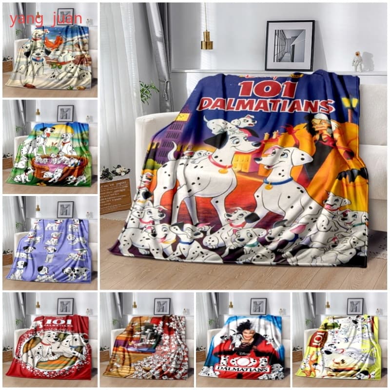 Cobertor De Flanela Macio E Quente Com Lindo Desenho Animado Disney 101 Dálmatas Design-Personalizável Para Camping , Pi