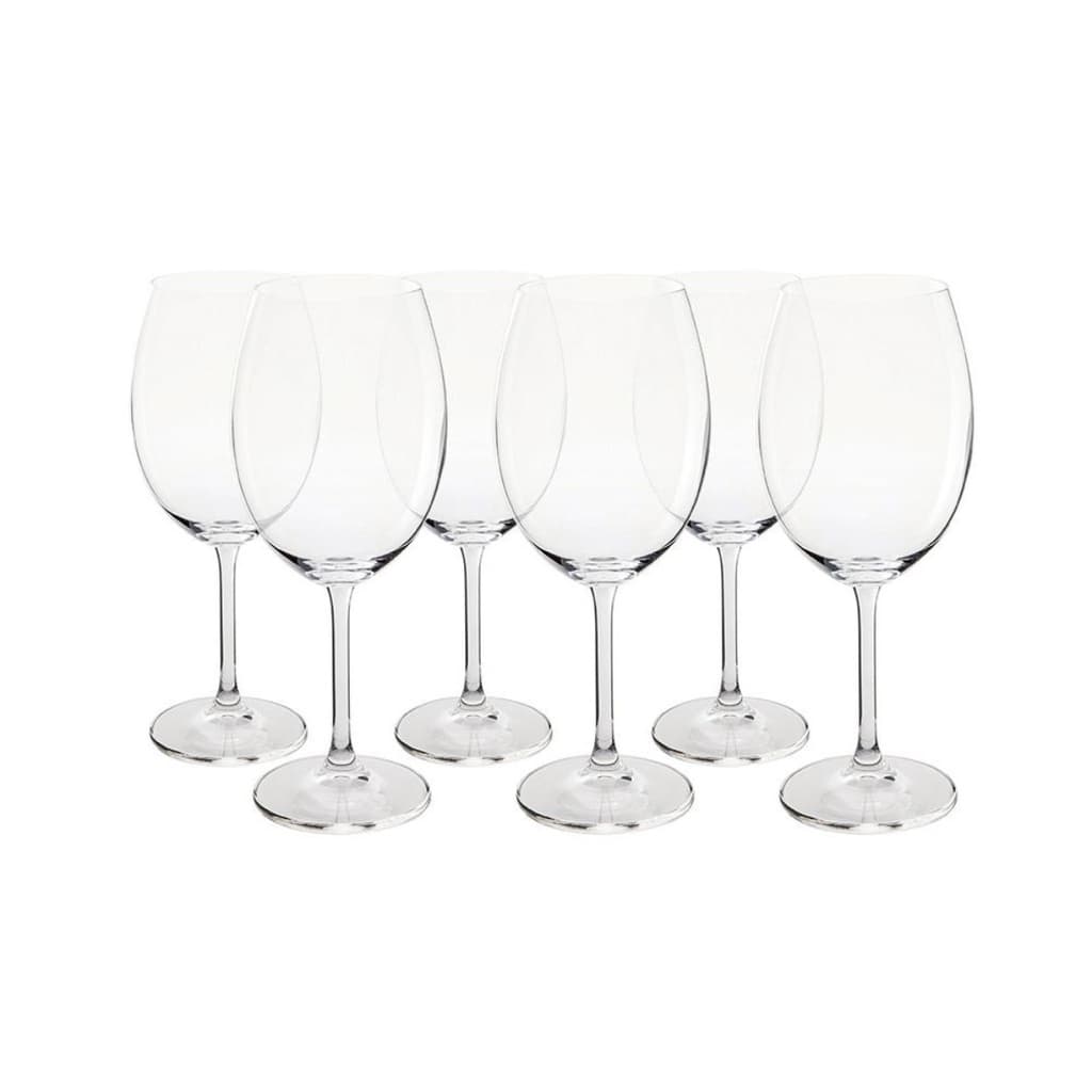 Jogo 6 Taças Vinho 580ml Cristal Titanium Bohemia Cristalyte