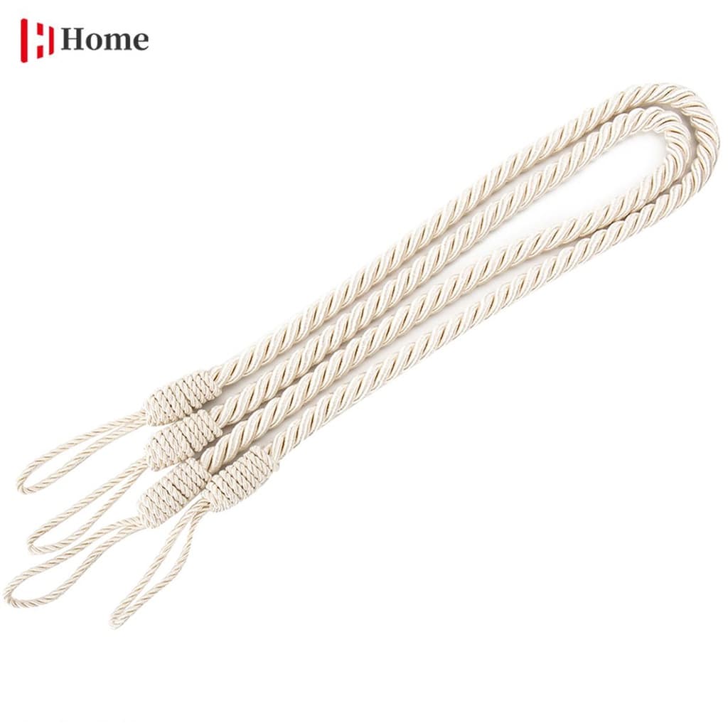 2Pcs Costas De Amarração Duráveis Torcidas Em Cetim Liso Para Segurar As Cortina De Corda Arrumada SHOPSBC5378