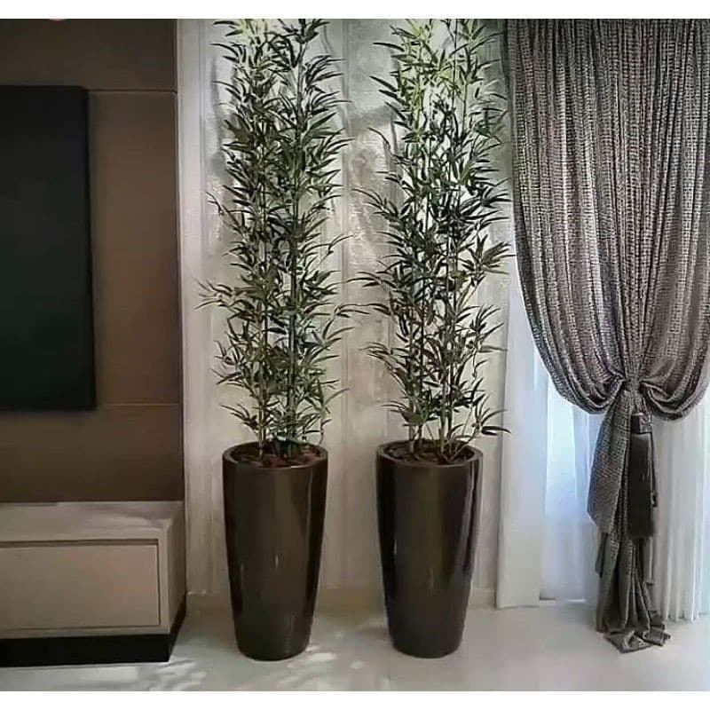 Planta Bambu Artificial 1 Unidade De 1 Metro de Altura Haste De Bambu Enfeite
