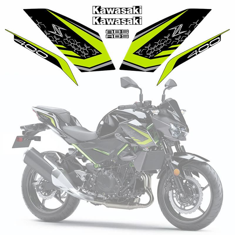 Adesivo De Motocicleta Adequado Para Kawasaki Z400 EX400 Painéis Laterais Esquerdo E Direito Placa Traseira Veículo Comp