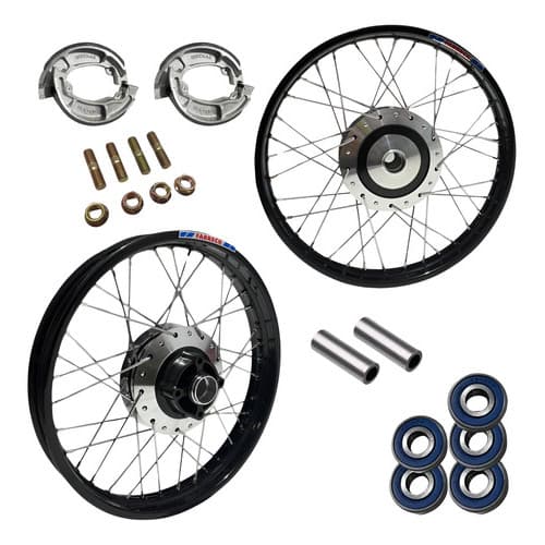 Par Roda Ferro Cubo Diamantado Fan 125 2009 Lona Rolamento