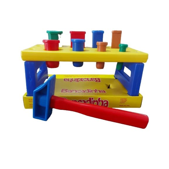BRINQUEDO BEBÊ BANCADINHA COM MARTELO
