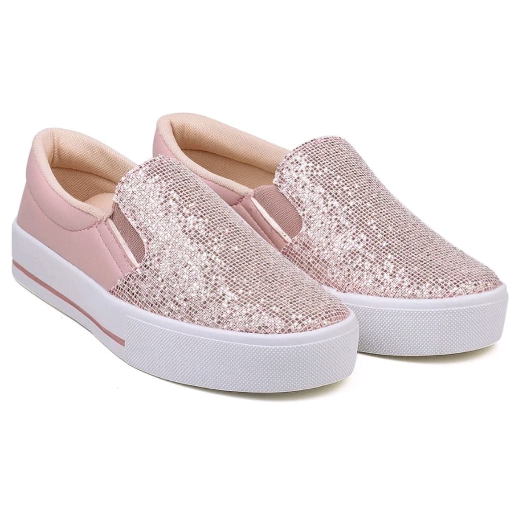 Tênis Sapatênis Infantil Menina Glitter Confortável leve feminino