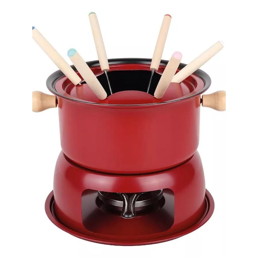 Conjunto Aparelho Fondue Aço Carbono C/11 Peças 1,7 Litros