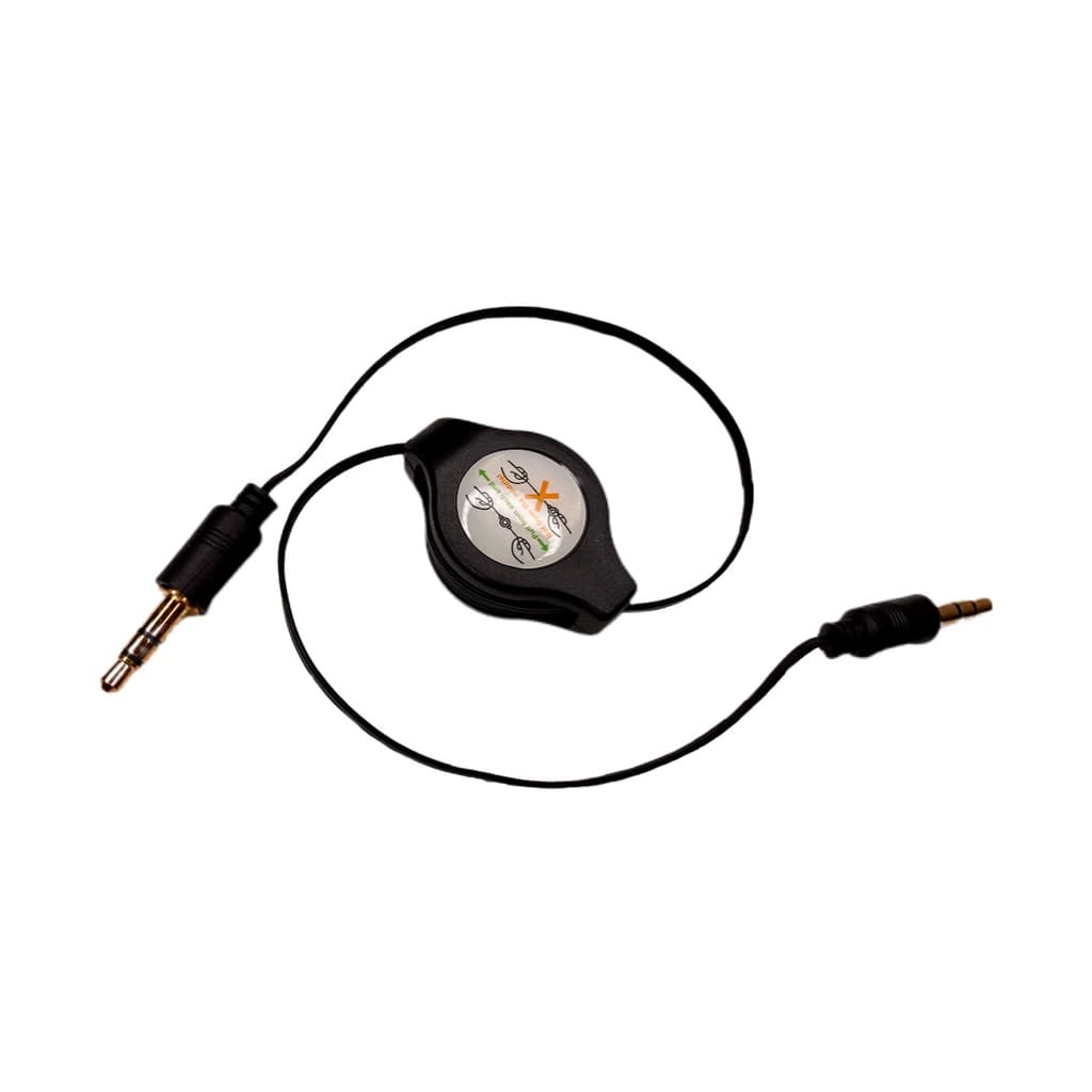 Cabo De Áudio Retrátil P2 3.5mm para som automotivo 80cm