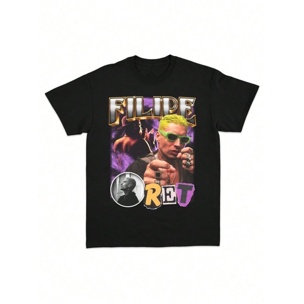 Camiseta Filipe Ret Música Rap Rapper Hip Hop Cantor Moda Vintage Streetwear Lançamento