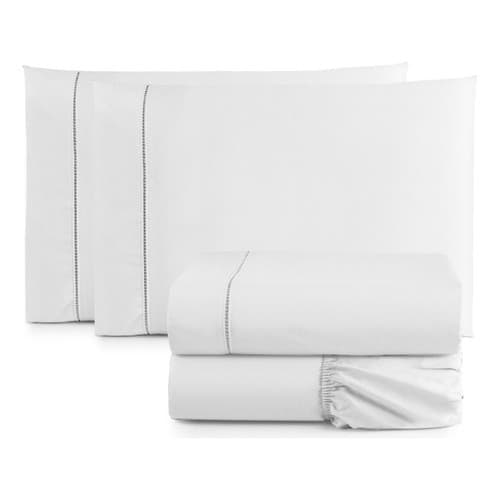 Jogo De Lençol Queen Size 4 Peças 200 Fios Altura 45cm