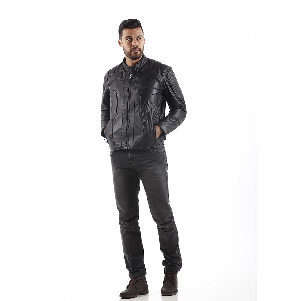 Jaqueta Motociclista - Couro - Raptor - T013 - Preta