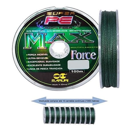 Linha Multifilamento Maruri Max Force PE 100m Escolha Bitola