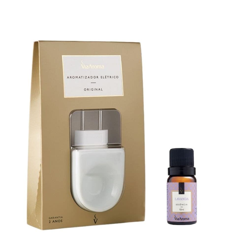 Kit Aromatizador Elétrico Original mais 1 Essência Via Aroma