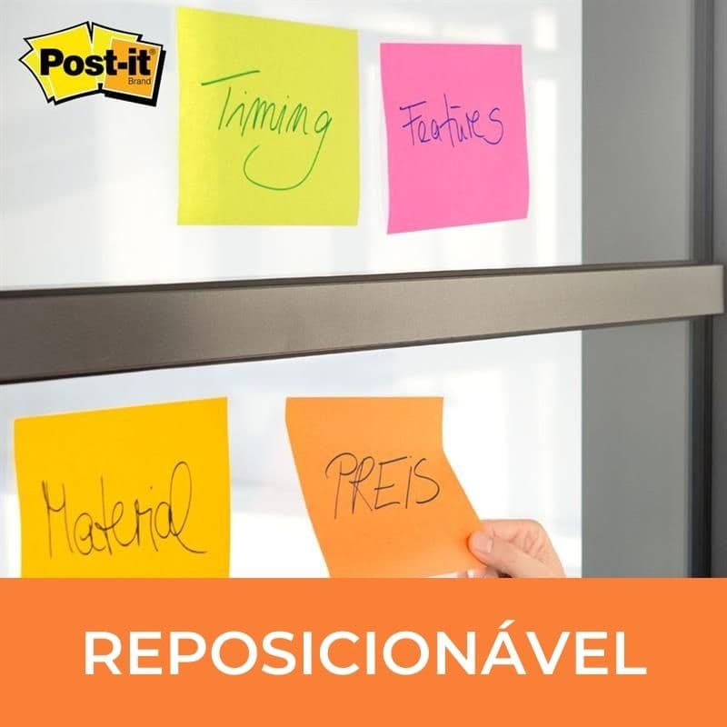 Post-it Bloco de Notas Adesivas 3M Cores 76mmx76mm