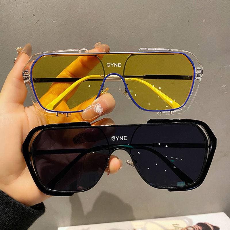 Óculos de sol masculino estilo High-End tecnologia rufião bonito na moda condução rua tiro masculino óculos casal estilo