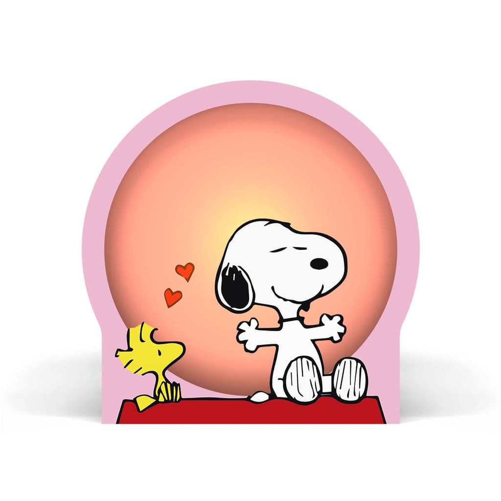 Luminária Circular - Snoopy e Woodstock