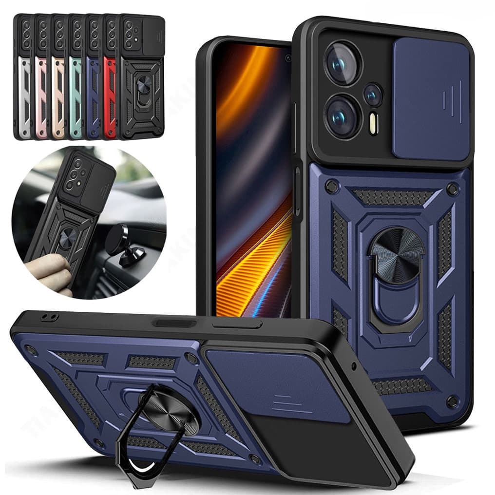 Caixa À Prova De Choque Para Xiaomi 11T 12T 13T Pro Poco F5 X5 X3 X4 M4 F3 F4 GT M5 Anel Magnético De Proteção Da Armadura