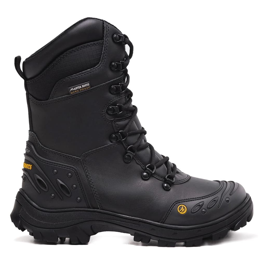 Bota Coturno Trilha Reforçada Segurança Trabalho Militar Couro Legítimo Motociclista