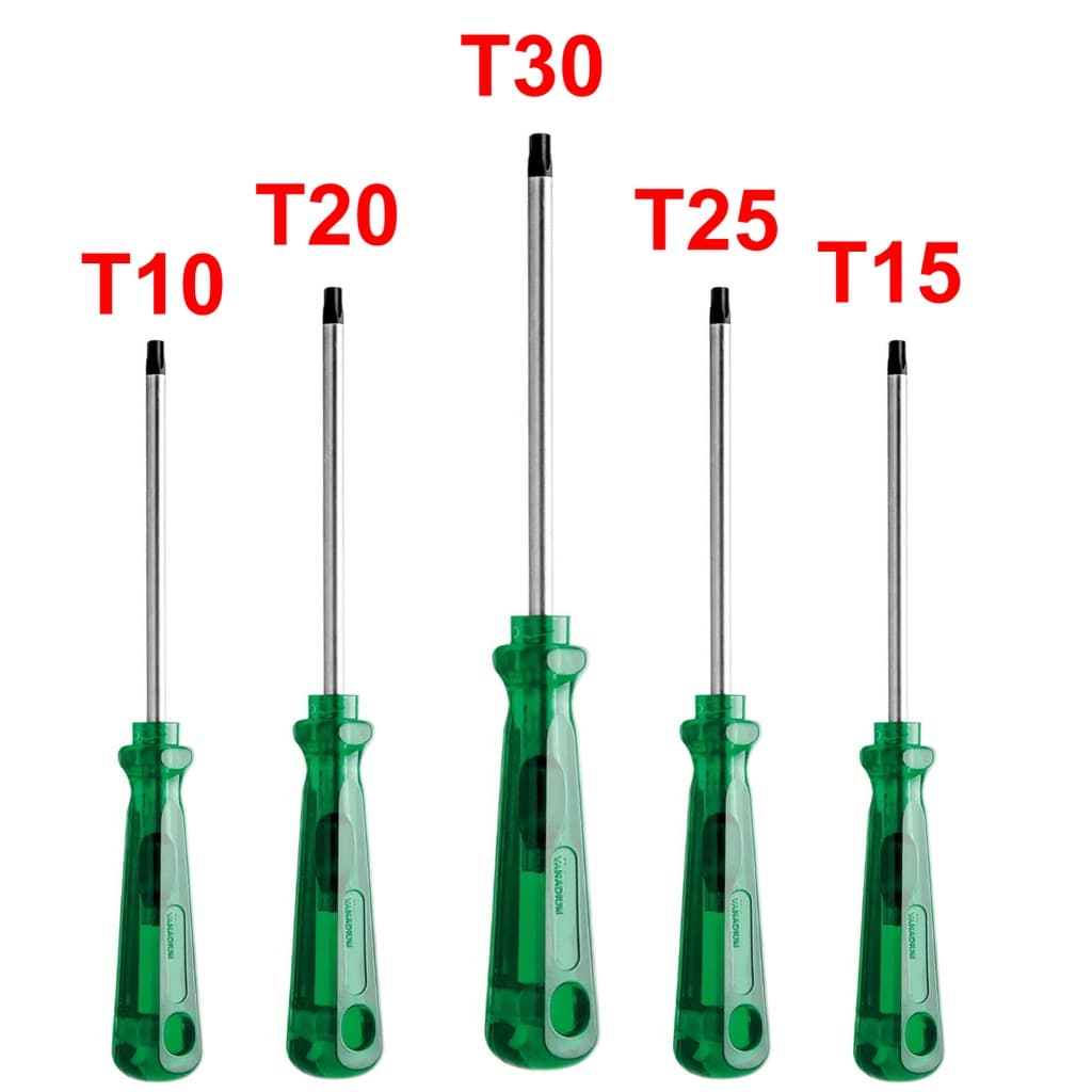 Jogo Chave Torx c/ Cabo T10 ao T30 c furo Cromo Vanádio Lotus