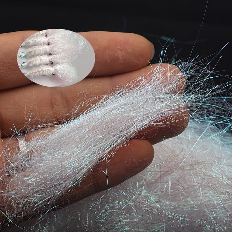 4g 65mm Prisma De Amarração De Mosca ice DUB Cristal Cintilante Fibra Viva Perolada De Gelo dubbing nymph Corpo thorax Material