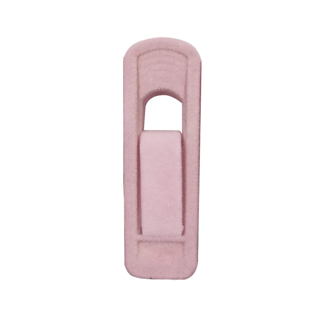 Kit 10 Presilhas de Veludo Para Cabides Prendedor Cor Rosa