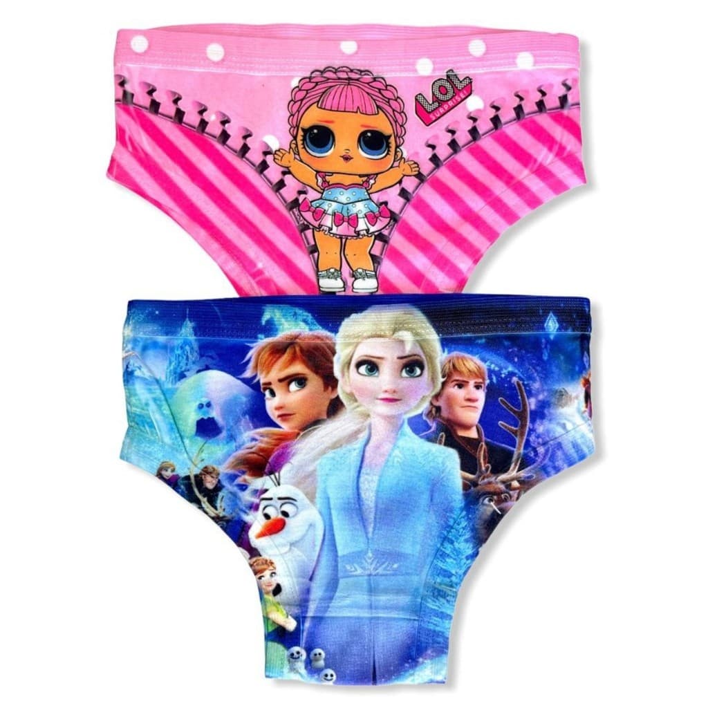 Kit 5 Calcinha Infantil Menina Calçolinha Personagens Sublimada