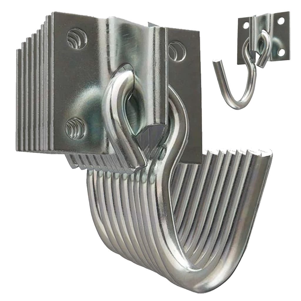 Kit Jogo 10 Gancho De Rede Para Descanso Reforçado Galvanizado Até 200Kg Resistente 5 Pares