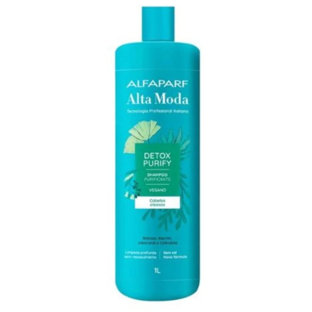 Shampoo Detox Purify Alfaparf Alta Moda Vegano 1000ml