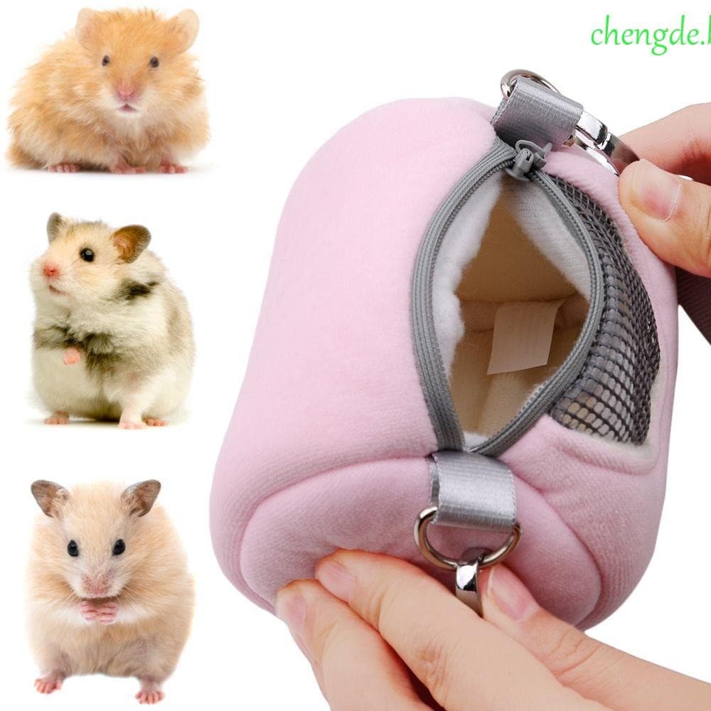 CHENGDEBR Hamster Carrier Portátil Cobaia Ouriço Malha Quente Pequena Bolsa Transportadora Para Animais De Estimação