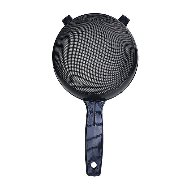 Peneira Plástico Média 15cm Preta Coador Fino