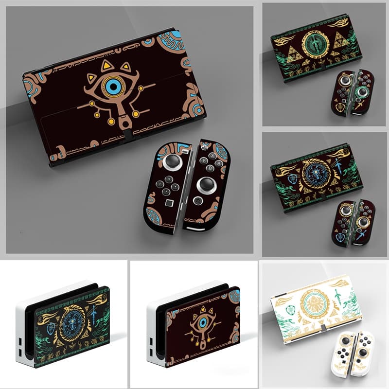 (Zelda) Capa Protetora Dockable Para Nintendo Switch/OLED 2021 , Dura Shell Console E Controladores Joy-Con