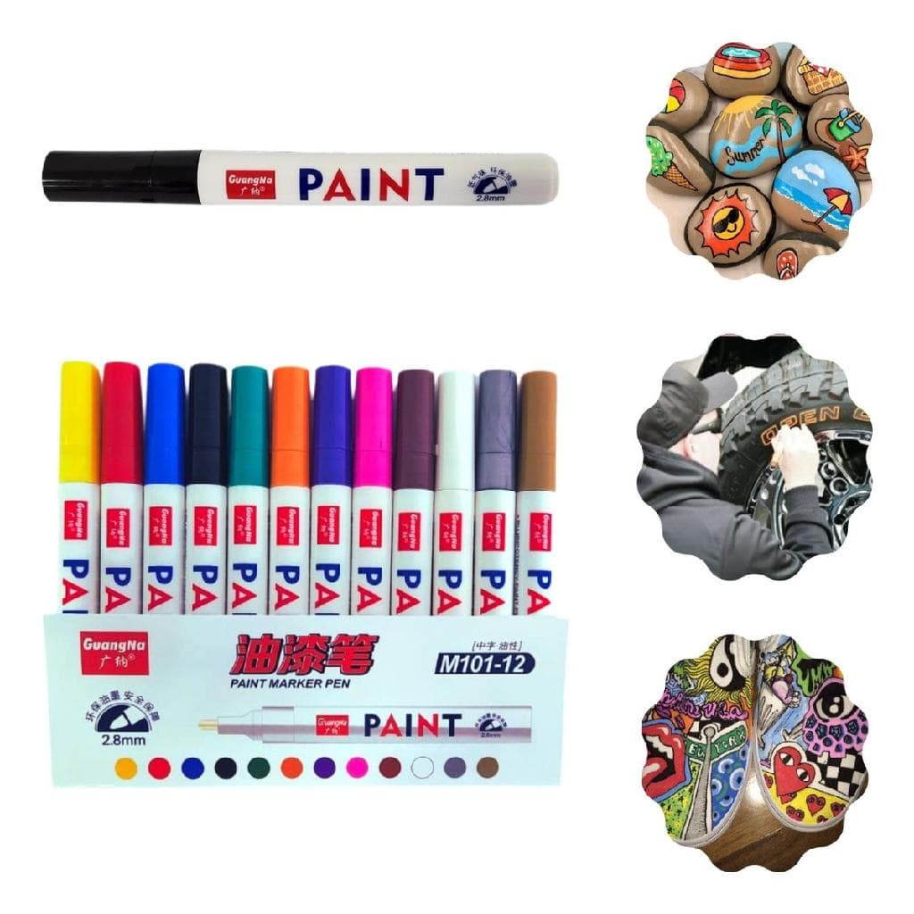 Caneta Paint Cores Diversas Original Marcador Tira Risco - Similar Posca