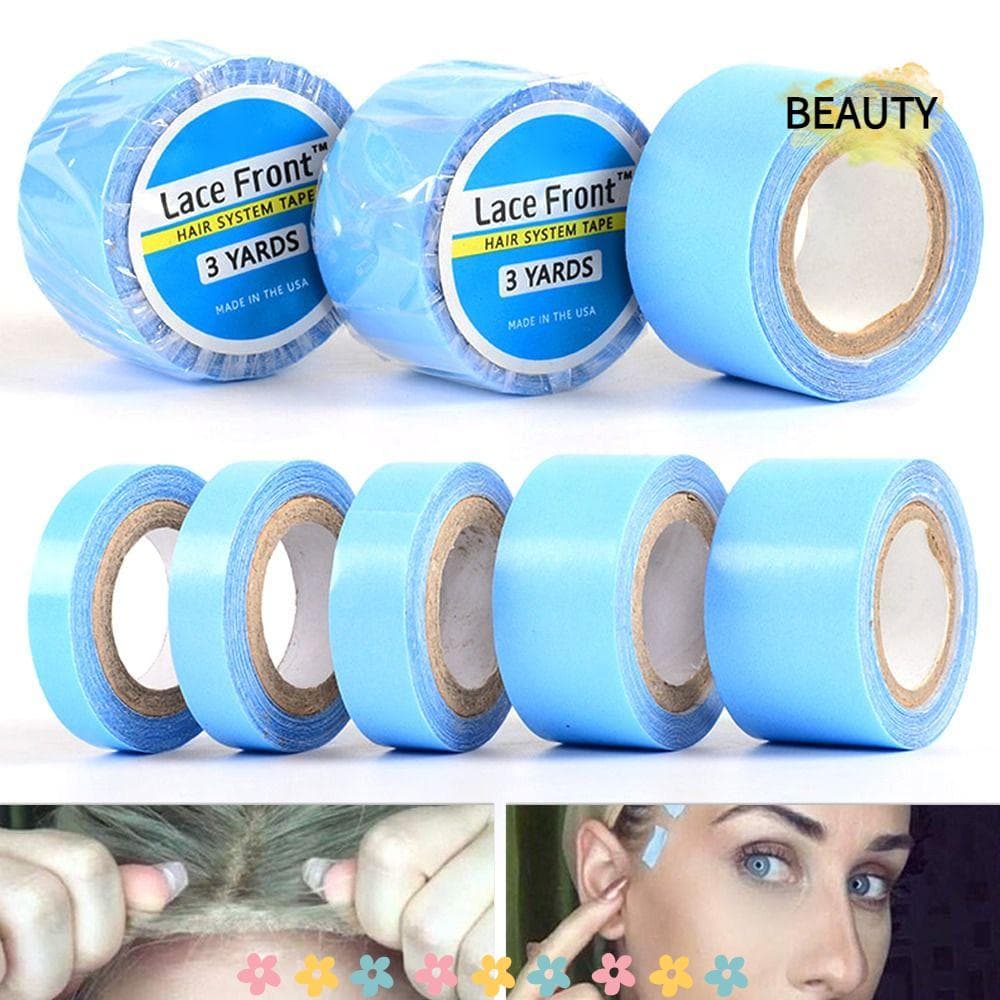 BEAU 3Yards/Roll Lace Front Cola , Fita Adesiva Dupla Face Ultra Hold Wig Azul Forte Para Extensão De Cabelo