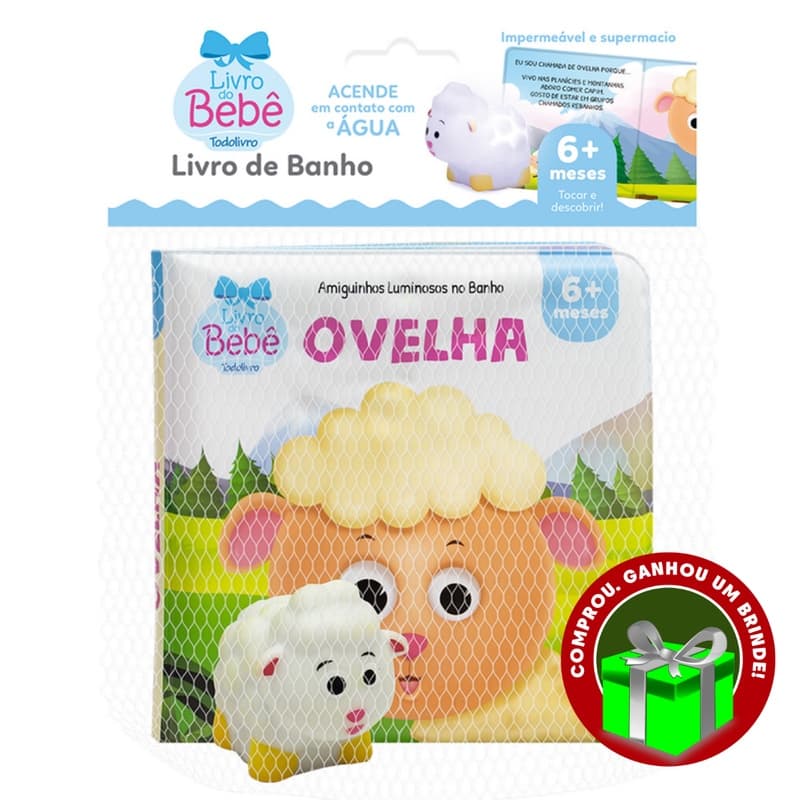 Livro Amiguinhos Luminosos no banho: Ovelha Todolivro Crianças Filhos Infantil Desenho História