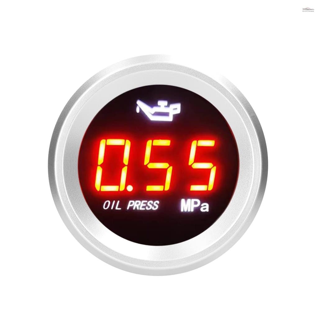 Medidor De Pressão De Óleo Digital Com Alarme Intermitente 0-1.00MPa Sensores Para Motores De Automóveis 9-35V Motocicletas