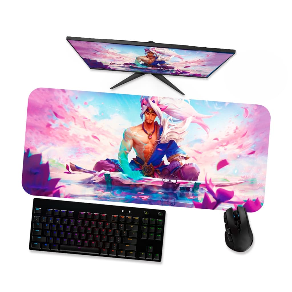 Mouse Pad Gamer Grande LoL  YASUO FLORESCER ESPIRITUAL 1  LoL 90x40 80x40 60x40 70x30 45x40