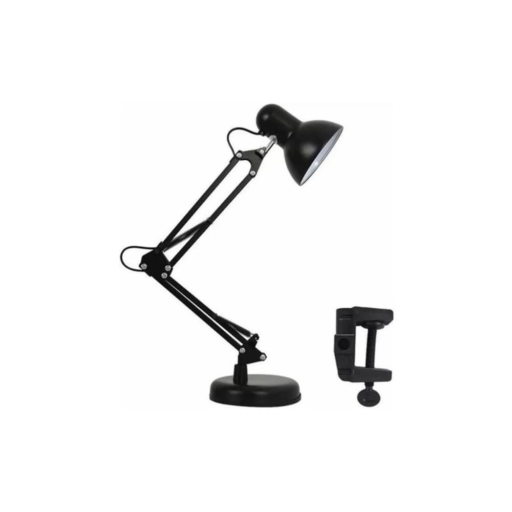 LUMINÁRIA MESA DESK LÂMPADA PRETA C/ GARRA GMH