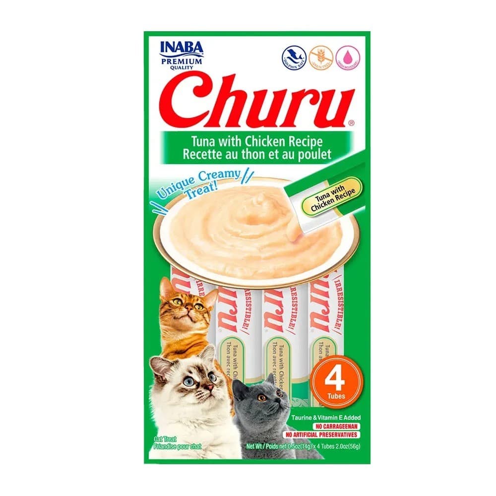 PETISCO CHURU ATUM E GALINHA GATOS 56G