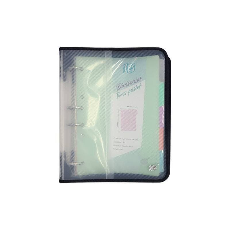 Fichário Tamanho Colegial (médio) B5 Com Zíper 96 Folhas Cristal Yes