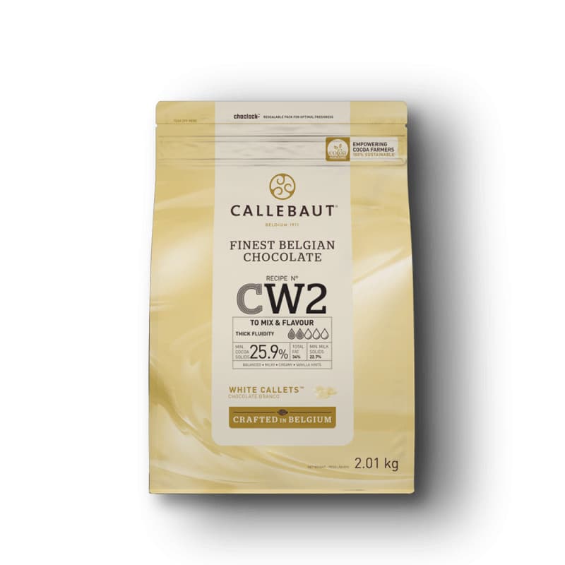 Chocolate Belga Branco Callebaut W2 25,9% Em Gotas 2,01kg