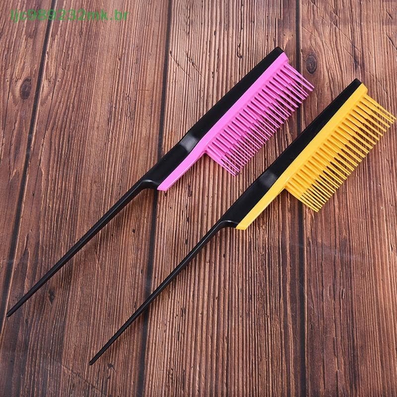 Pro Salon Cabeleireiro Provocando Para Trás Escova De Pentear Cabelo Ferramentas De Estilo De Linha Fina [WELL]
